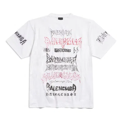 Balenciaga Diy Metal T-shirt 'white Black Red'