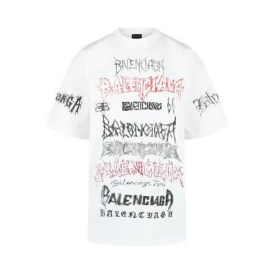 Pre-owned Balenciaga Diy Metal T-shirt 'white/black/red' | Men's Size S