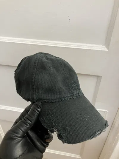 Pre-owned Balenciaga Dog Bite Cap In Black