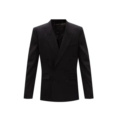 Balenciaga Double-breasted Blazer In Black