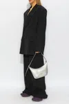 Balenciaga Cinched Double-breasted Black Wool Jacket In Black