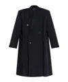 Balenciaga Double-breasted Coat In Black