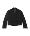 Balenciaga Double-breasted Cropped Blazer In Black