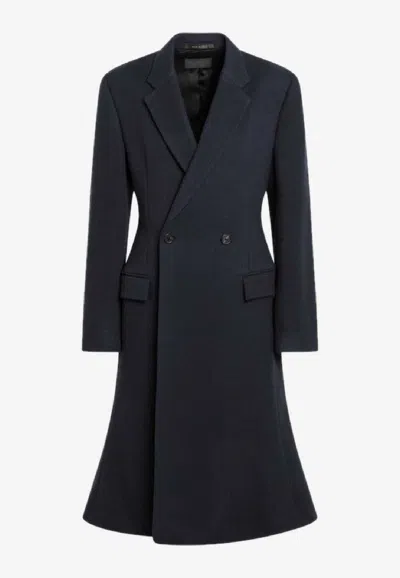BALENCIAGA DOUBLE-BREASTED WOOL COAT