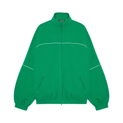 Pre-owned Balenciaga Double Brushed Fleece Tracksuit Jacket 'green'