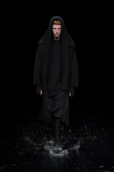 Pre-owned Balenciaga Double Fit Sweater Runway Look 23 In Black