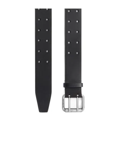 Balenciaga Double Fork Thick Belt In Black