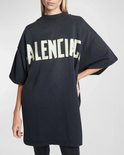 Balenciaga Double Front T Shirt In Black