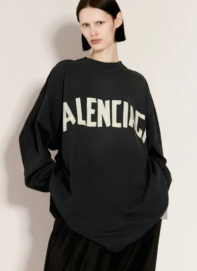 Balenciaga Double Front T-shirt In Black