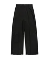Balenciaga Double Front Wool Trousers In Black