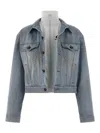 Balenciaga Double Layer Jacket Puffer Jackets Light Blue In Blue