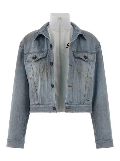 BALENCIAGA SUÉTER CON CUELLO ALTO - AZUL CLARO