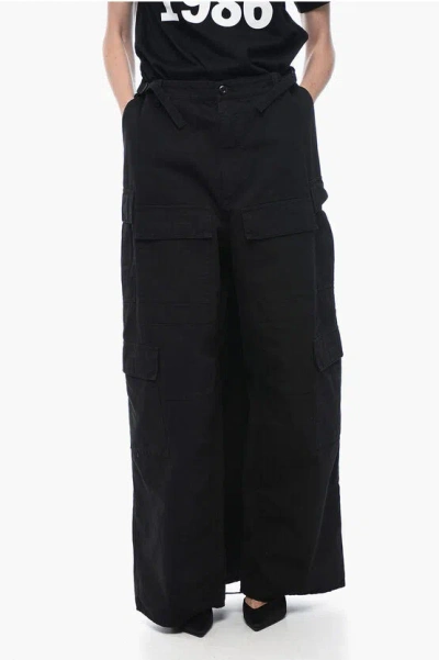 Balenciaga Double-layered Skirt-pants In Black