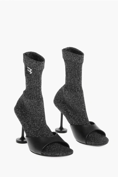 Balenciaga Double-layered Sock Booties With Stiletto Heel 9cm In Black