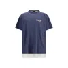 Balenciaga Men Double Political Campaign T-shirt In Blue