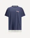Balenciaga Men Double Political Campaign T-shirt In Blue