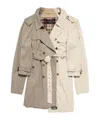 Balenciaga Double Sleeve Hybrid Cotton Trench Coat In Nude