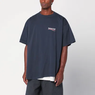BALENCIAGA BALENCIAGA DOUBLE T-SHIRT POLITICAL CAMPAIGN NAVY/WHITE