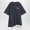 Balenciaga Double T-shirt Political Campaign Navy/white In Blue