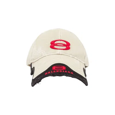 Pre-owned Balenciaga Double Unity Cap 'beige/red' | Tan | Men's Size M