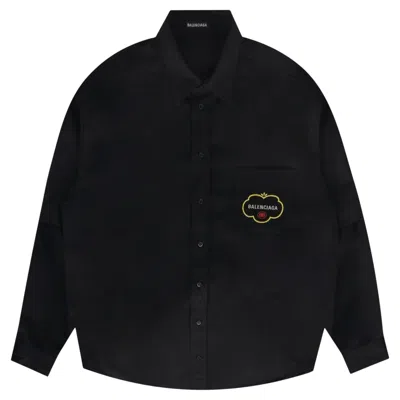 Pre-owned Balenciaga Double-sleeve Logo Shirt In Black