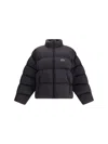 Balenciaga High Neck Puffer Down Jacket With Pockets In Blue
