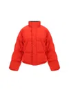 Balenciaga Reversible Red And Black Down Jacket In Technical Twill In Red