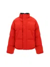 Balenciaga Reversible Red And Black Down Jacket In Technical Twill In Red