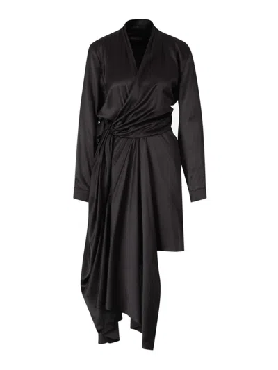 Balenciaga Black Satin Dress