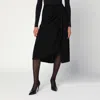 Balenciaga Draped Black Skirt In Crêpe In Black