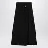 Balenciaga Draped Wrap-effect Crepe Midi Skirt In Multi