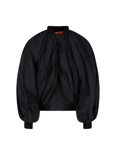 BALENCIAGA DRAPED BOMBER JACKET