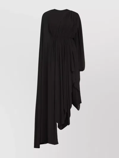 Balenciaga Asymmetric Maxi Dress In Black