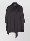 Balenciaga Draped Long Length Tie Detail Shirt