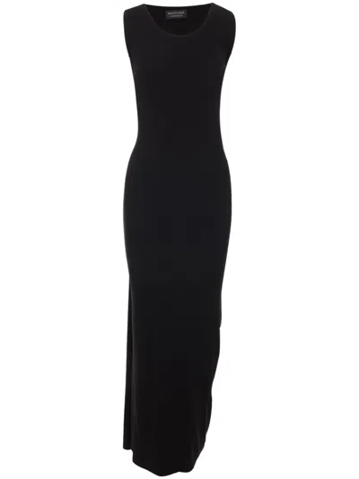 Balenciaga Cb Tank Top Gown In Black