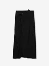 Balenciaga Draped Tailored Crepe Skirt In Black