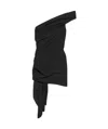 Balenciaga Twisted One-shoulder Mini Dress In Black