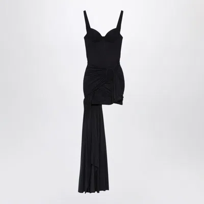 BALENCIAGA BALENCIAGA DRAPED MINI DRESS IN JERSEY