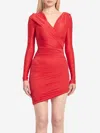 Balenciaga Draped Mini Dress In Red