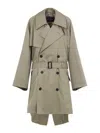 Balenciaga Beige Double-breasted Cotton Trench Coat