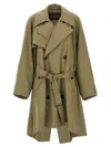 Balenciaga Beige Double-breasted Cotton Trench Coat