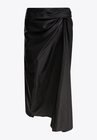 Balenciaga Draped Skirt In Black