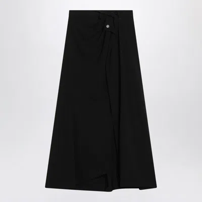 Balenciaga Draped Skirt In Crêpe In Black
