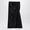 Balenciaga Draped Skirt In Cupro Twill In Black