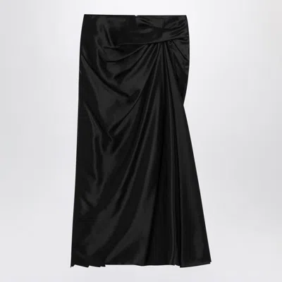 BALENCIAGA BALENCIAGA DRAPED SKIRT IN CUPRO TWILL