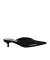Balenciaga Drapy Muller High Heels In Black