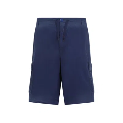 Balenciaga Cargo Ripstop Shorts In Blue