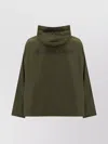 Balenciaga Drawstring Cuffs Hooded Jacket Side Zipper Pockets