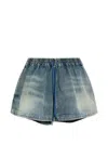 Balenciaga Drawstring Elasticated Skirt In Blue