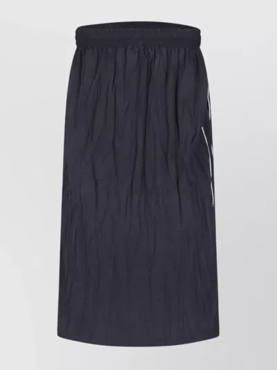 Balenciaga Drawstring Skirt With Side Stripe Design In Blue